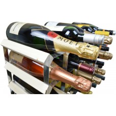 Harbour Housewares 42 Bottle Wine Rack - Fully Assembled - Light Wood