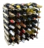 Harbour Housewares 42 Bottle Wine Rack - Fully Assembled - Light Wood
